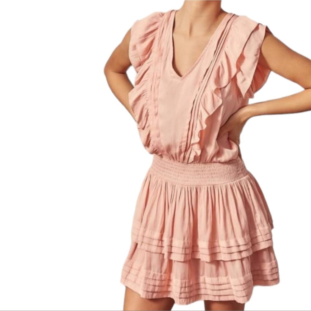Mustard Seed Rose Pink Boho These Are The Days Coral Mini Dress Size Medium